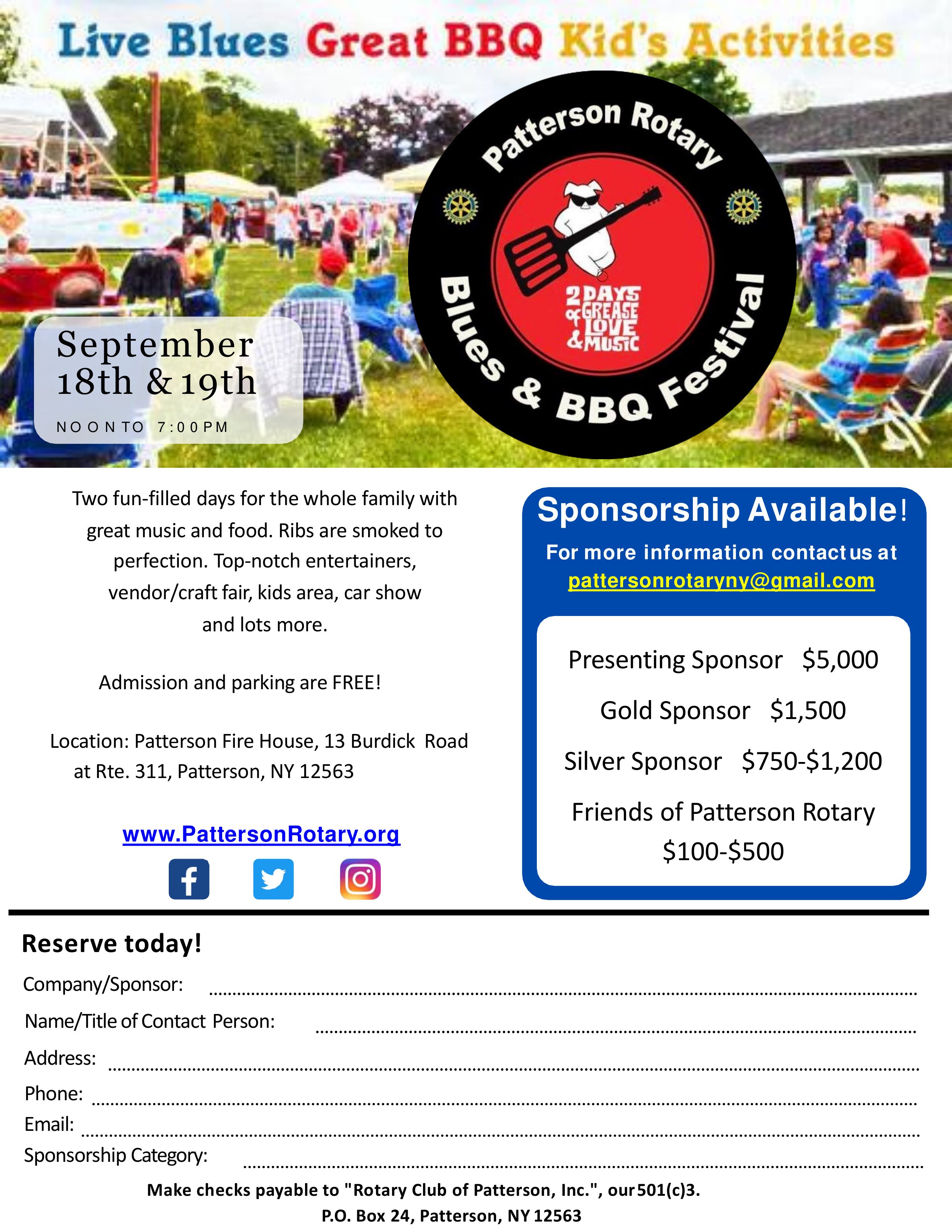 Patterson Rotary Club's Blues & BBQ Festival