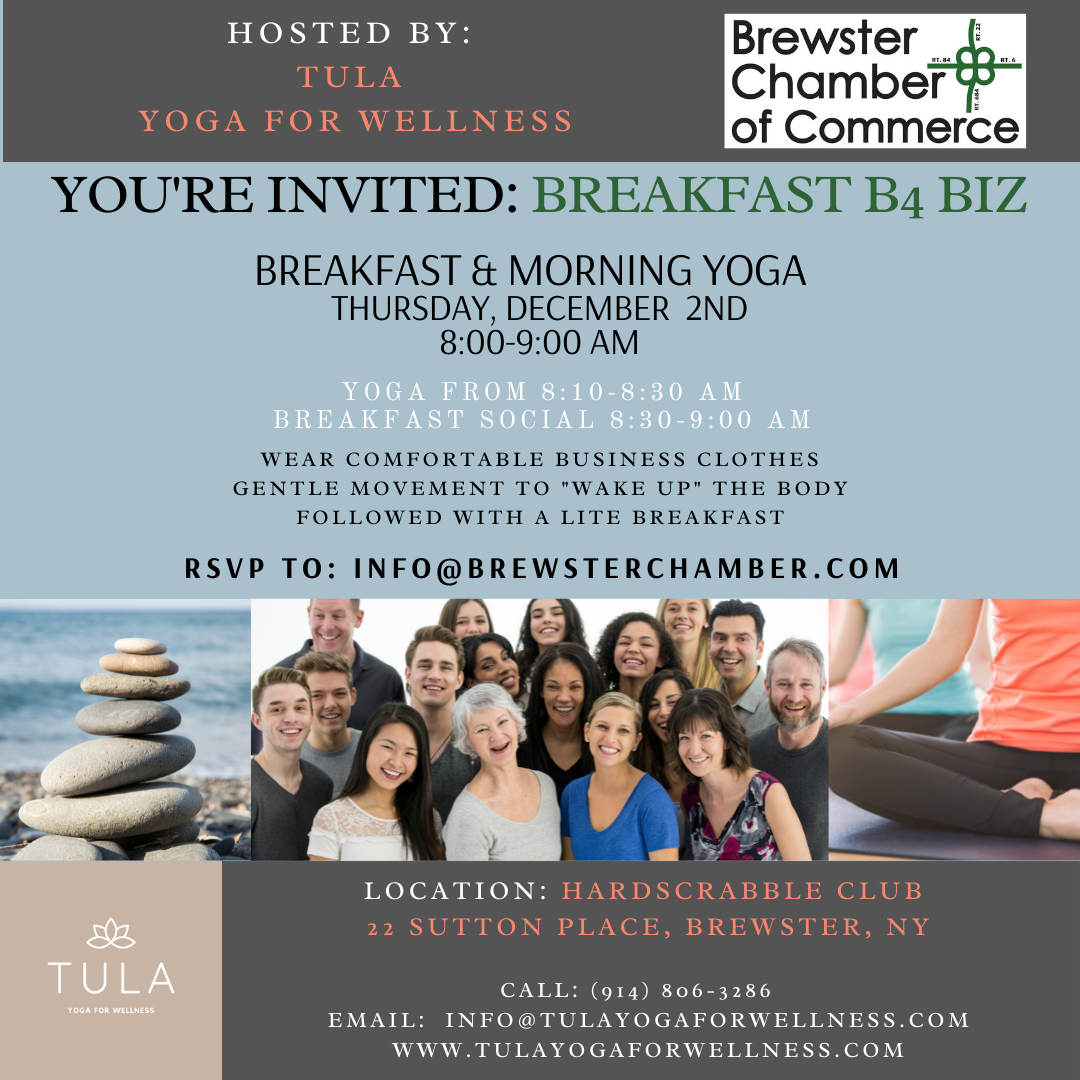 Breakfast B4 Biz at TULA Yoga for Wellness