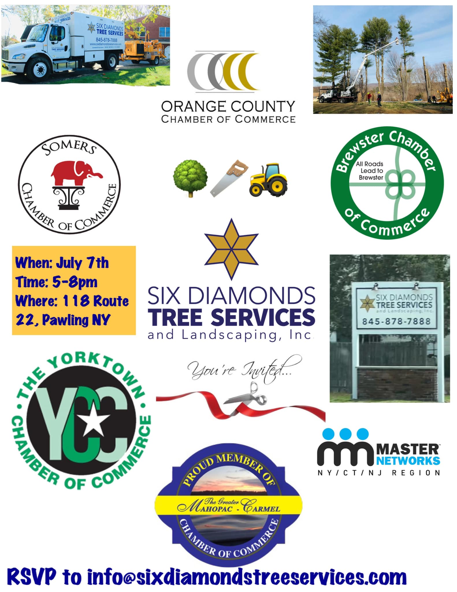 Multi-Chamber Ribbon-Cutting for Six Diamonds Tree Services