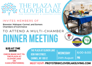 8 24 2022 Multi Chamber Dinner Invite Plaza Clover Lake