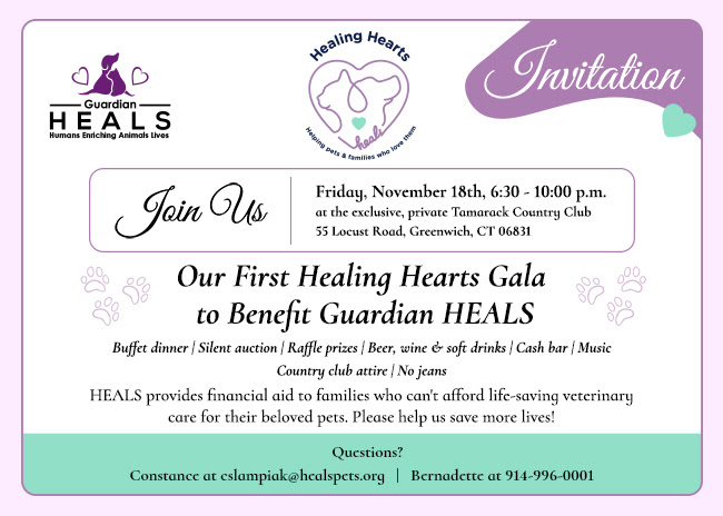 Healing Hearts Gala to Benefit Guardian HEALS