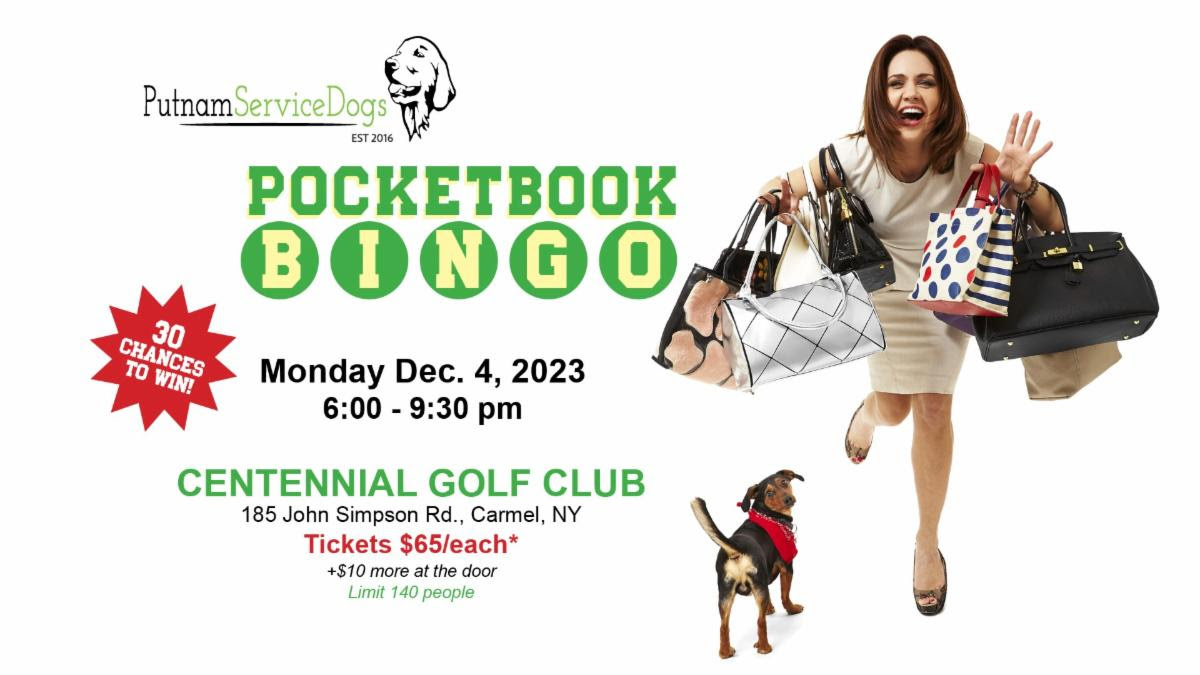 Putnam Service Dogs Pocketbook Bingo