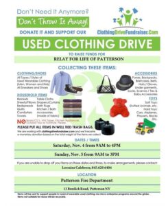 RFL Eastern Putnam Clothing Drive Fall 2023